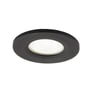 Sort frontring til Ansell Lighting Prism Pro downlight med 90 mm diameter og riflet lysspreder.