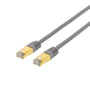 DELTACO S/FTP Cat7 patch kabel med RJ45, halogenfri, 5 meter, grå