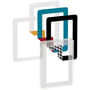 LK FUGA – Choice design ramme, 1½ modul, transparent inkl. farveindlæg + teknisk monteringsramme