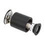 SpectrumLED Chloe LED-loftlampe i sort vist adskilt med synlig fatning, ledninger og dæksel.