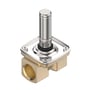 Danfoss EV221BW magnetventil med 3/8" intern tilslutning i eco messing og EPDM tætning, viser den direkte servostyrede NO ventil.