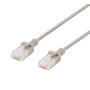 DELTACO U/UTP Cat6a tyndt patch cable, 0,5 meter, grå