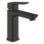 Grohe Cubeo KS håndvaskarmatur i elegant mat sort med et stilrent metalgreb og glat krop.
