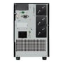 Bagside af PowerWalker VI 3000 CW UPS, viser tilslutninger som input, USB, RS232 og udtag.