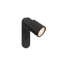 SLV PURI CW væg- og loftlampe i sort med en GU10 fatning, vist med hvid baggrund.