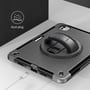 Detaljebillede af 4smarts iPad Pro cover med fokus på de beskyttede porte og 'Dust plug' funktion.