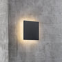 Artego firkantet udendørs væglampe, LED, sort - Nordlux