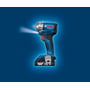 Bosch GDS 18V-350 slagnøgle i blå og sort med røde detaljer og 1/2-tommes værktøjsholder.