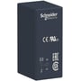 Schneider Electric stikbensrelæ 1C/O, 16A, 24VDC med CE, cULus og EAC mærkninger.