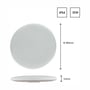 Målskitse af SpectrumLED Nymphea Black & White Rings loftlampe med diameter på 380 mm og højde på 52 mm.
