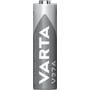 Enkelt Varta V27A alkaline batteri i sølvfarvet metal med Varta logo og V27A print.