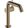 Hansgrohe Tecturis S håndvaskarmatur i børstet bronze med et elegant 1-grebs design og en integreret push-open bundventil.