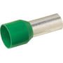 Øvrige – Isoleret terminalrør, 6,0 mm² / 12,0 mm, grøn (farvekode TE) - 100 stk