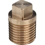 Viega prop i messing med 1 1/4" R-gevind og firkantet top, vist på hvid baggrund med synlige gevinddetaljer.