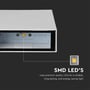 Nærbillede af V-TAC LED væglampe viser indre SMD LED'er og printplade med teksten LB02750.