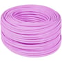En stor spole af Schneider Electric Canopen kabel UL/IEC332-2, 50M, i en ensartet lilla farve, arrangeret i en tæt, cirkulær bunke.