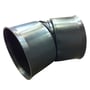 Hegler Plastik Siroplast-K 30 graders bøjning i sort plast, 118/99 mm diameter, SN8 stivhedsklasse, uden gummiringe.