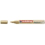 Edding Paint Marker 750 i guld med aftagelig hætte til højre, rund spids 2-4 mm.