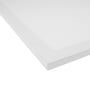 Nærbillede af den hvide kant og frosted overflade på et SpectrumLED 120x30 LED panel.