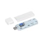 D-Link 4G LTE AX300 Wi-Fi 6 USB-adapter åbnet med USB-stik og SIM-kortplads synlige.