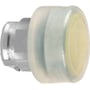 Schneider Electric ZB4BP5 Harmony Style 4 trykknap med gul kappe og ring af mælkehvid plast.
