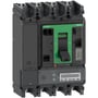 Schneider Electric ComPacT NSX400R maksimalafbryder, 4-polet, 400A, med grøn betjeningshåndtag og MicroLogic 6.3 E display.
