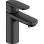 Hansgrohe Vernis Blend 100 håndvaskarmatur i mat sort messing med 1-grebs betjening og 108mm fremspring.