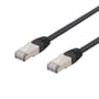 DELTACO S/FTP Cat6 patch kabel, 250MHz, UV resistant, 2 meter, sort