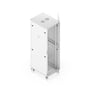 Ubiquiti UACC 42U rackskab med et sidepanel åbnet, så de indvendige monteringsskinner er synlige.