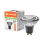 Ledvance LED-spot PAR16 med GU10-fatning står foran emballagen, der viser 8 W og 2700 K.