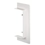 Bagside af Schneider Electric OptiLine 45 vægflange, 140mm, viser monteringsdetaljer i polar hvid PC/ABS plast.