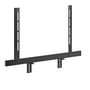 Vogels RISE A121 soundbar beslag, fremstillet af sort metal, med justerbare monteringsarme.