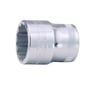 Bahco 3/8" 12-kant 10mm top i højglanspoleret stål med rilleteret kant for bedre greb.