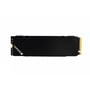 Verbatim Vi7000G intern PCIe NVMe M.2 SSD set ovenfra med sort, rillet køleprofil og guldkontakt.