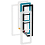 LK FUGA – Choice design ramme, 3½ modul, frosted inkl. farveindlæg + teknisk monteringsramme