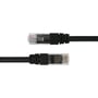 Deltaco Cat 6-netværkskabel i sort med to RJ45-stik placeret vandret og set fra siden.