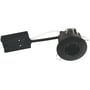 Scan Products Luna Combi Install 230V IP44 kipbar downlight i mat sort, med bagmonteret lyskilde og GU10 sokkel.
