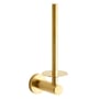 Lavabo Luna reservetoiletpapirholder i massiv messing med en cylindrisk form og en bagplade til vægmontering.