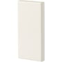 Schneider Electric endestykke WGX-S ES i hvid RAL9010, 110x52 mm, isoleret på hvid baggrund.