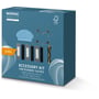Æske med Nordic Quality tilbehørssæt til Ecovacs robotstøvsugere, vist fra siden med tydelig '12 PCS' mærkning.