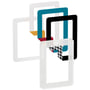 LK FUGA – Choice design ramme, 1½ modul, frosted inkl. farveindlæg + teknisk monteringsramme