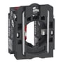 Schneider Electric kontaktkrop ZB5AZ1045 med 2xNC fjederterminaler, viser forside med åben center og mærkninger.