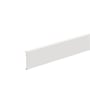 Wibe WGX-S F80 frontpanel i hvid RAL9003/70, 1,5 meter lang, med en ensartet og glat overflade mod hvid baggrund.