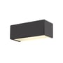 SLV Chrombo WL væglampe i mat sort, 8W, med varmt lys fra 3000K LED-lyskilde.