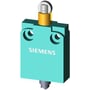 Siemens kompakt afbryder 40 mm bred, turkis med rullestempel og rulle over kontakthuset. Synligt Siemens logo forfra.