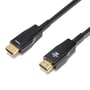 Deltaco ULTRA High Speed HDMI-kabel med 8K mærke på det ene sorte stik, der viser guldbelagte kontakter.