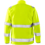 Bagfra af Kansas fleecejakke 114087, High-Vis gul kl. 3, str. XL, med reflekser på ryg og arme.