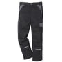 Kansas Icon arbejdsbukser i sort og grå, med synlige CORDURA® forstærkninger og kontraststikninger, præsenteret uden model.