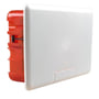 Batibox Mediabox, 10 modul, hvid, forfra- og indmuringsdåse bag TV, 285x145x50 mm - Legrand