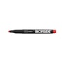 Ironside permanent marker set tættere på med rød rund spids, rød endekappe og synlig 1–2 mm-markering.